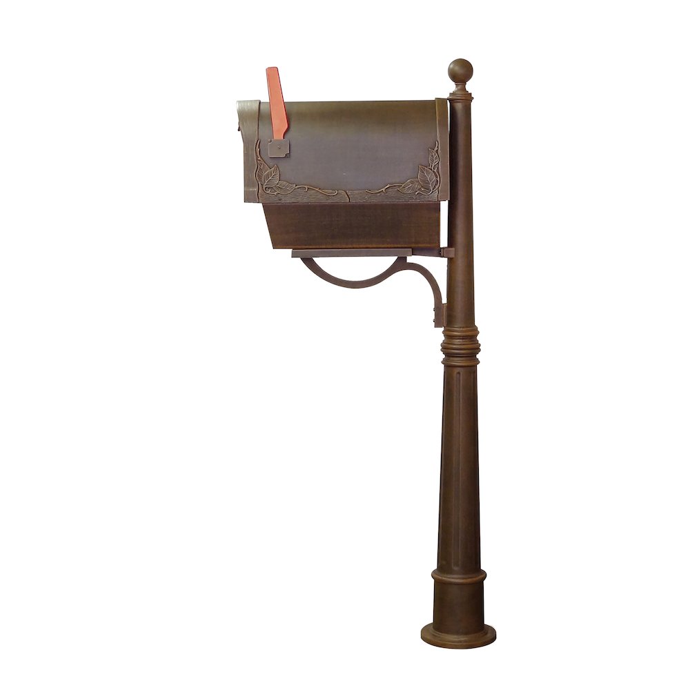Floral Curbside Mailbox with Newspaper Tube - Special Lite Products