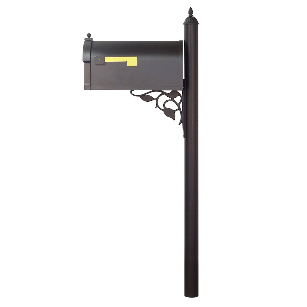 Curbside Mailbox with Front Numbers, Locking Insert and Albion Mailbox Post - Special Lite Products
