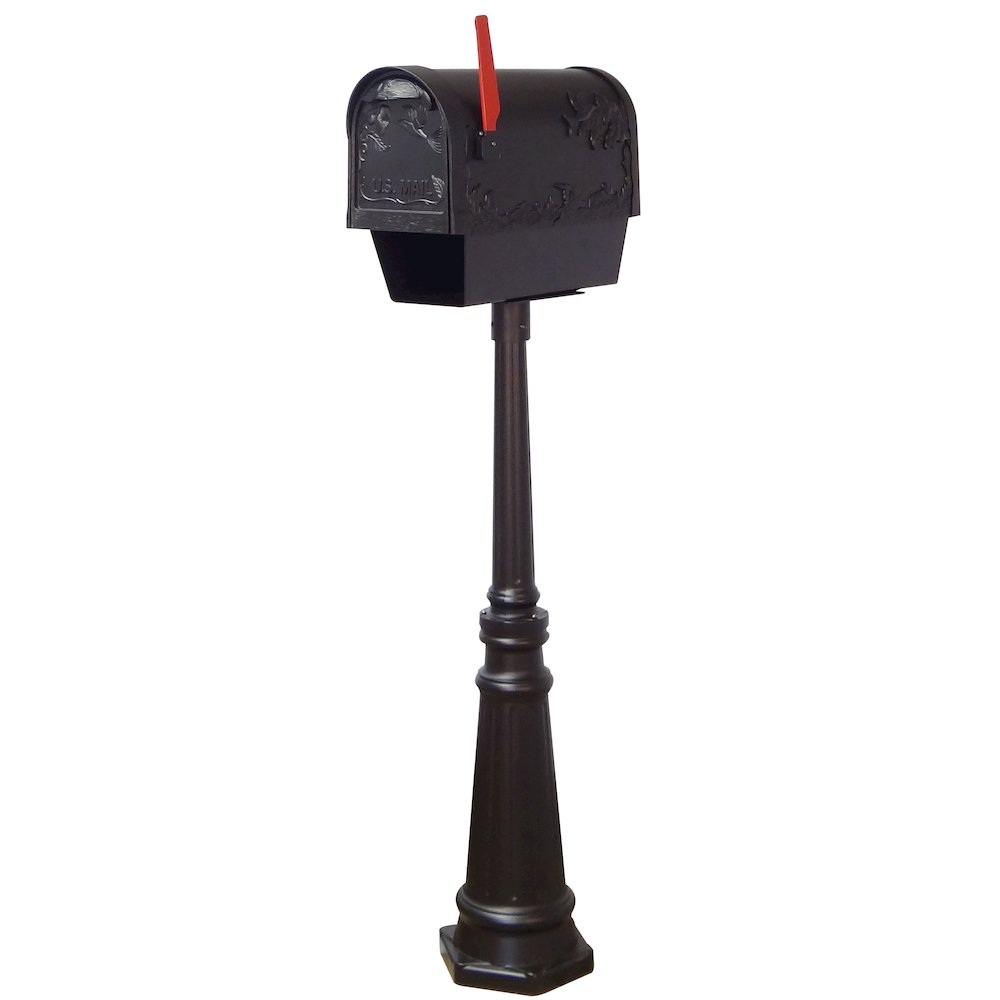 Hummingbird Curbside Mailbox with Newspaper Tube with Direct Burial Kit - Special Lite Products