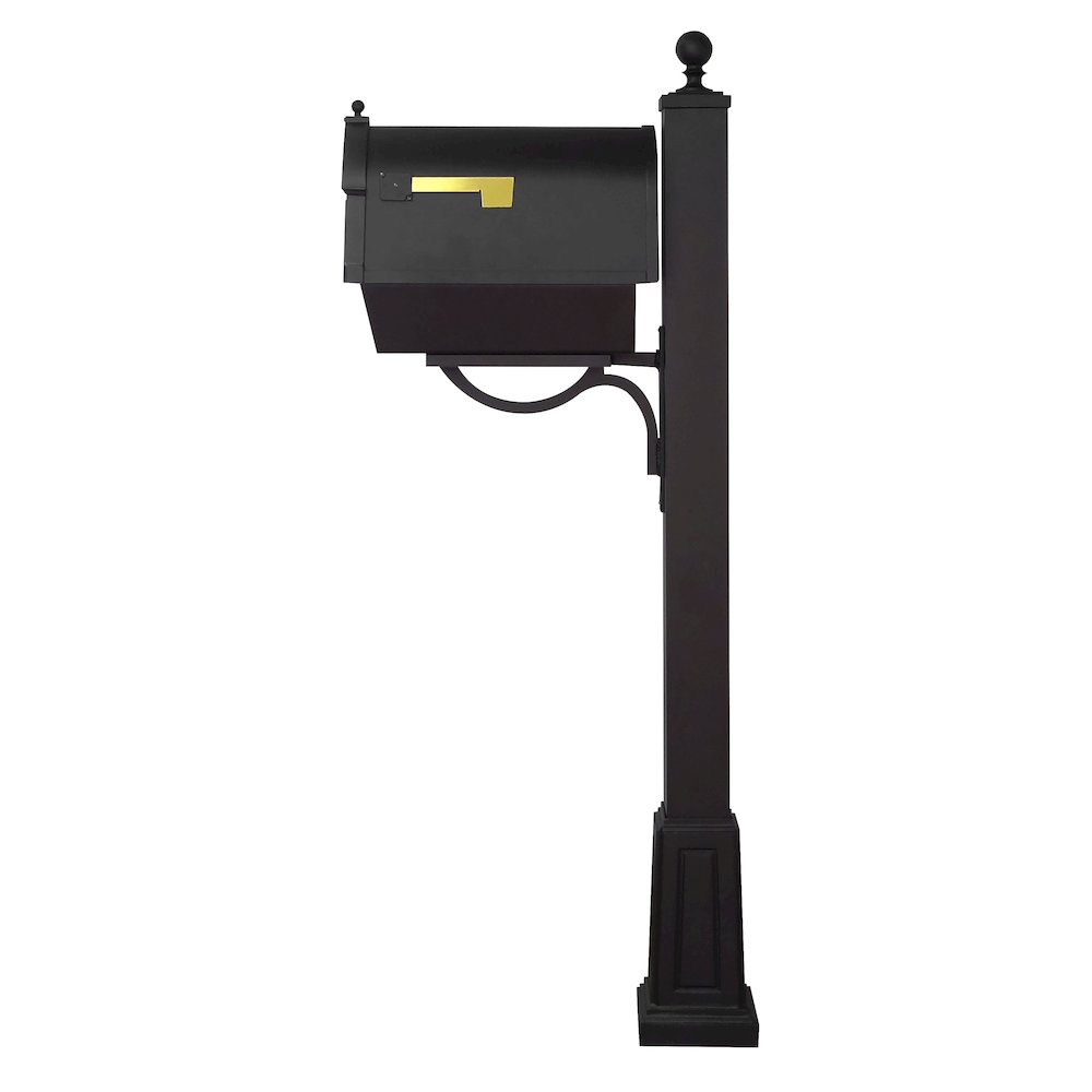 Curbside Mailbox with Newspaper Tube and Springfield Mailbox Post with Base - Special Lite Products