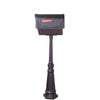 Floral Curbside Mailbox with Newspaper Tube with Direct Burial Kit - Special Lite Products