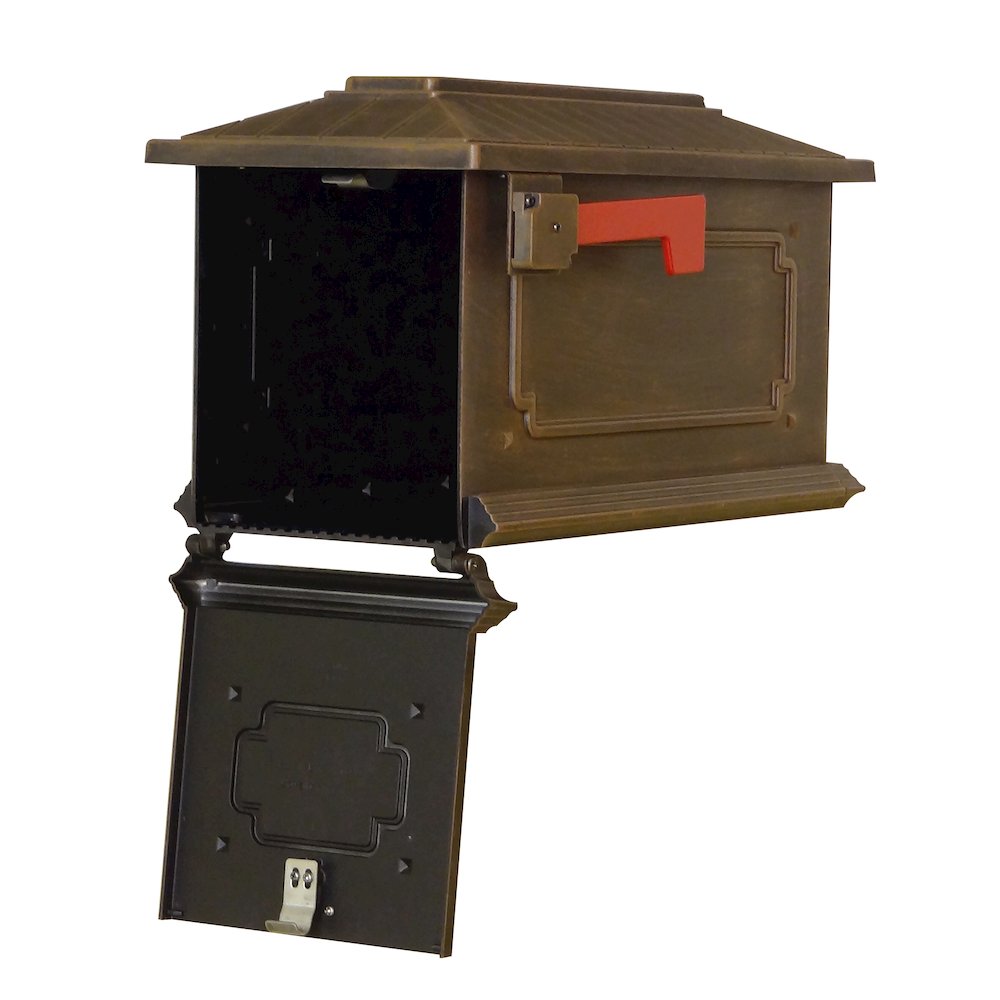 Savannah Curbside Mailbox with Monogram Mailbox Post - Special Lite Products