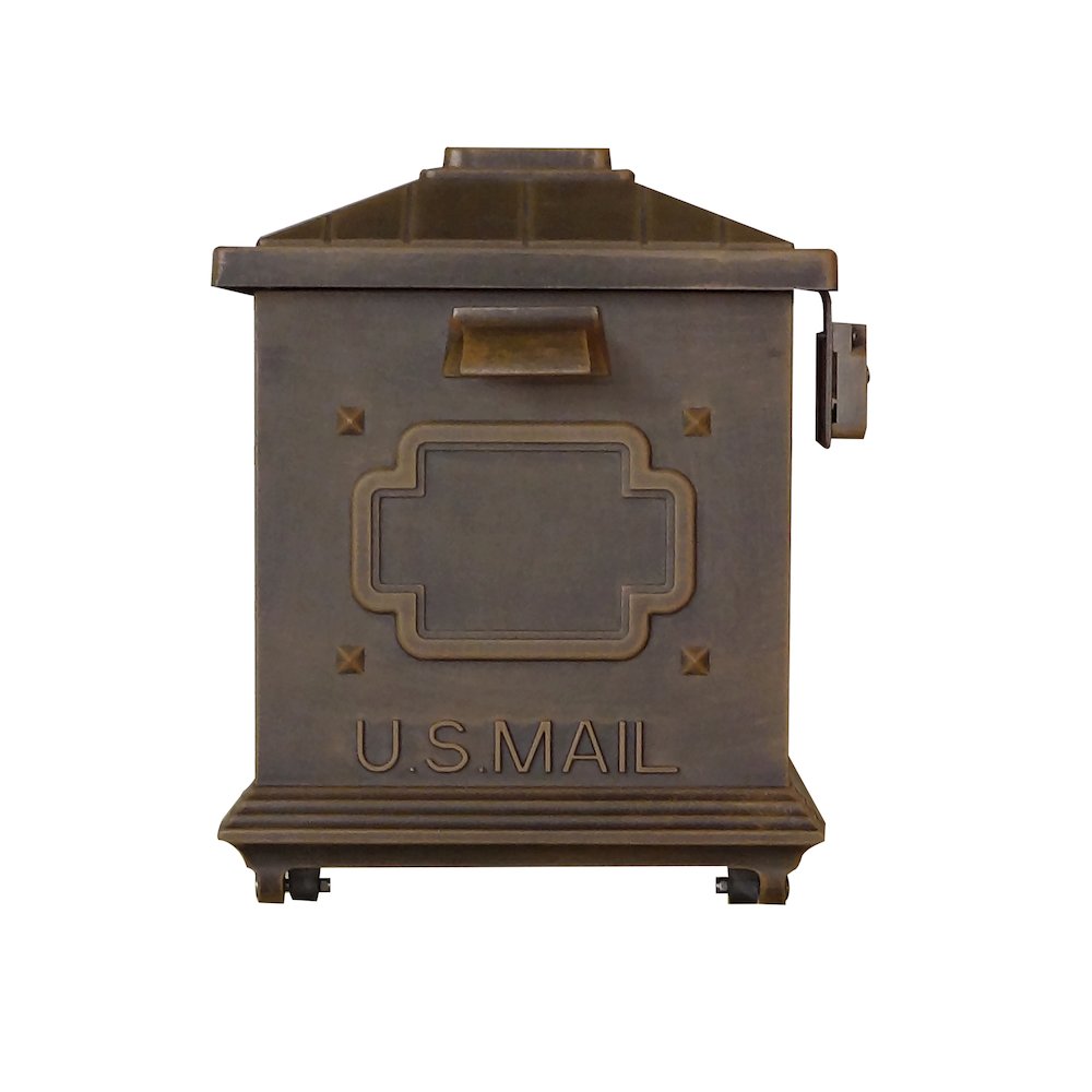 Savannah Curbside Mailbox with Monogram Mailbox Post - Special Lite Products