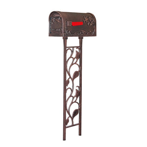 Hummingbird Curbside Mailbox with Floral Mailbox Post - Special Lite Products