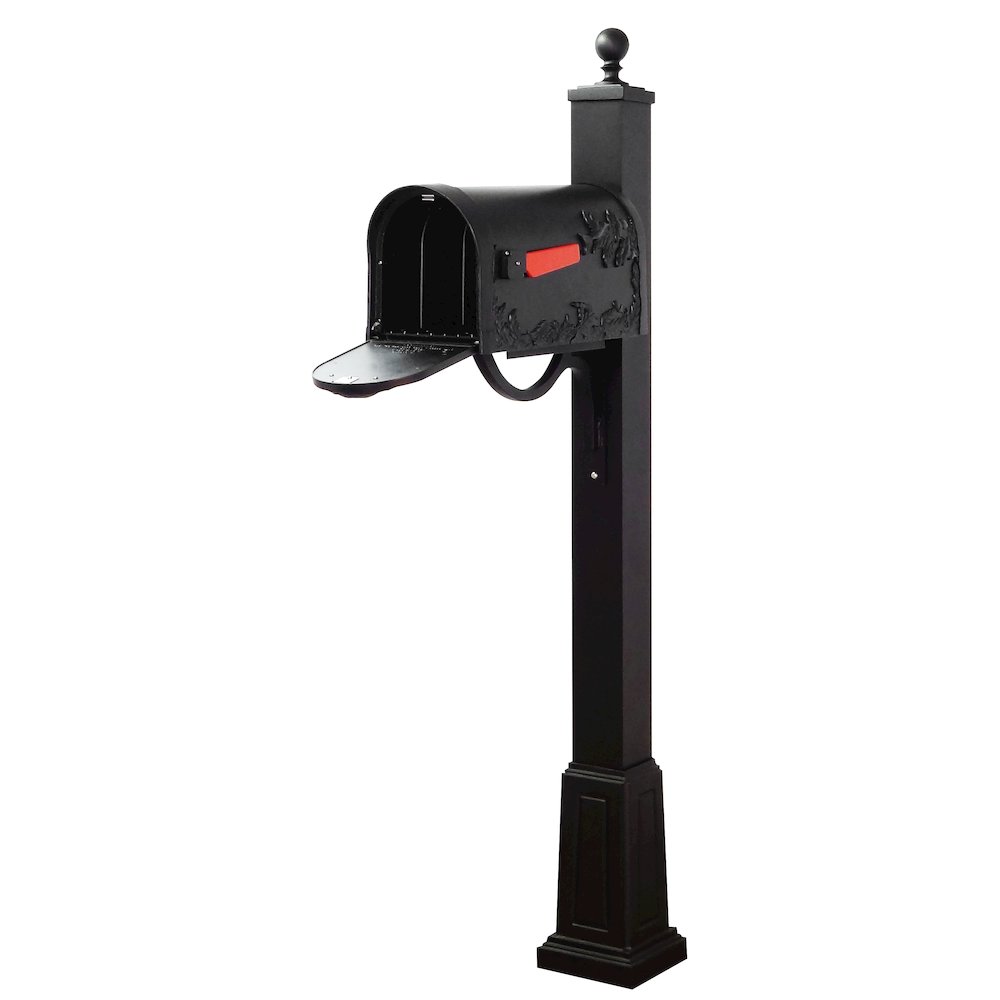 Hummingbird Curbside Mailbox and Springfield Mailbox Post with Base - Special Lite Products