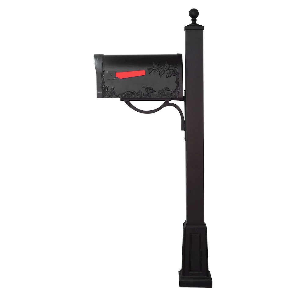 Hummingbird Curbside Mailbox and Springfield Mailbox Post with Base - Special Lite Products