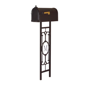 Berkshire Curbside Mailbox with Monogram Mailbox Post - Special Lite Products