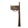 Curbside Mailbox with Front and Side Address Numbers and Ashland Mailbox Post - Special Lite Products