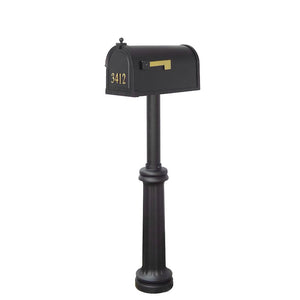 Berkshire Curbside Mailbox with Front Address Numbers and Bradford Mailbox Post - Special Lite Products