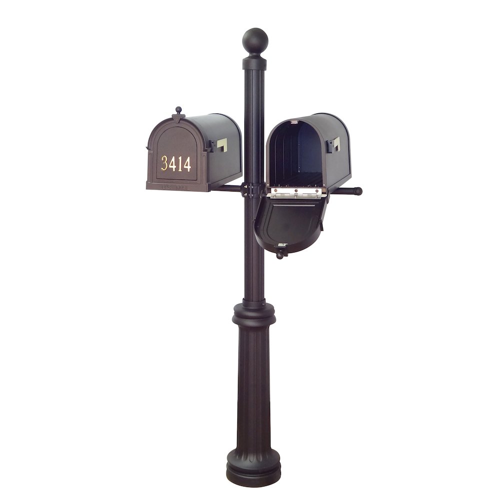 Curbside Mailboxes with Front Address Numbers and Fresno Double Mount Mailbox - Special Lite Products
