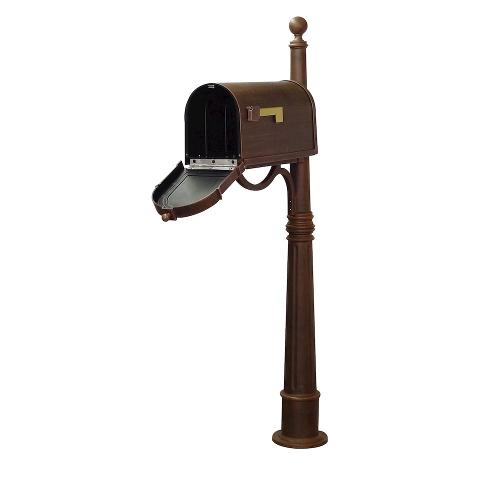 Berkshire Curbside Mailbox with Front Address Numbers and Ashland Mailbox Post - Special Lite Products