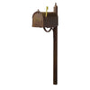Berkshire Curbside Mailbox with Front Address Numbers and Richland Mailbox Post - Special Lite Products