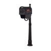 Hummingbird Curbside Mailbox with Newspaper Tube and Ashland Mailbox Post - Special Lite Products