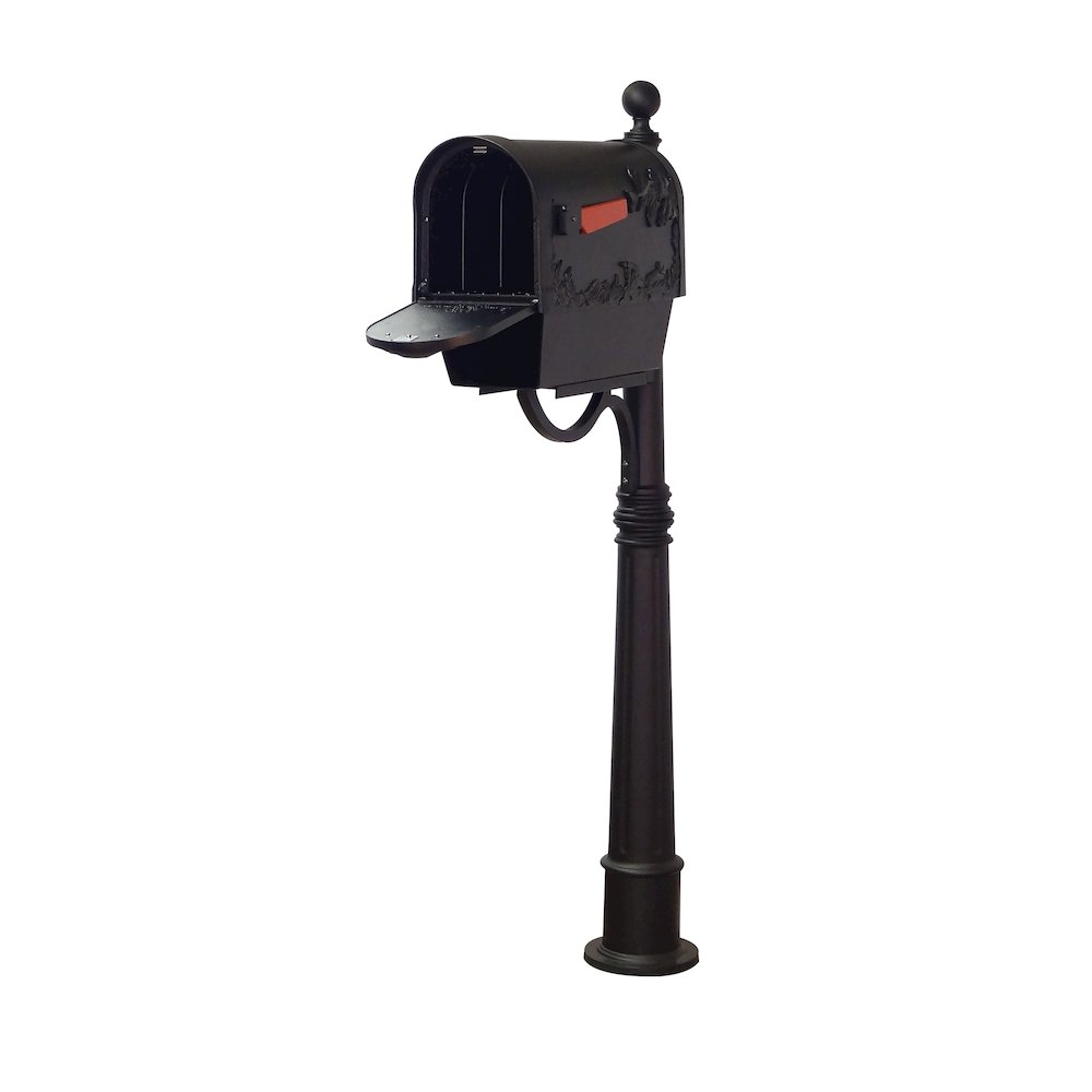 Hummingbird Curbside Mailbox with Newspaper Tube and Ashland Mailbox Post - Special Lite Products