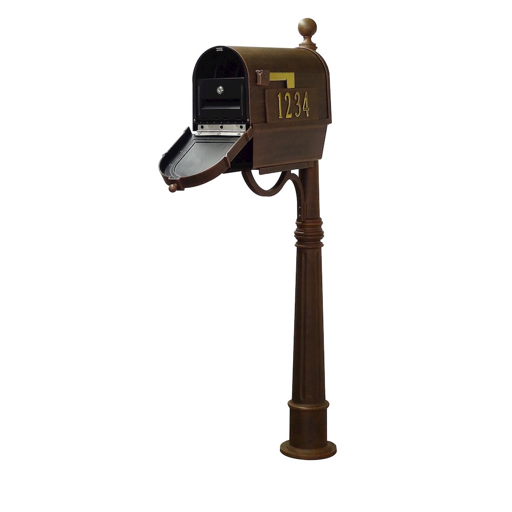 Curbside Mailbox with Front and Side Address Numbers, Newspaper Tube - Special Lite Products