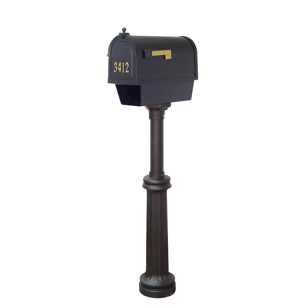Curbside Mailbox with Newspaper Tube, Front Address Numbers and Bradford Mailbox - Special Lite Products