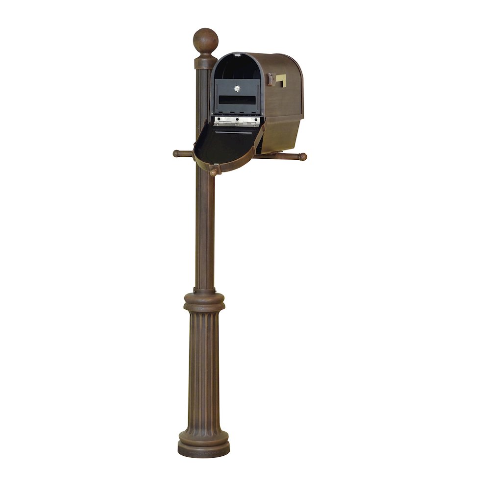 Curbside Mailbox with Newspaper Tube, Front Address Numbers, Locking Insert - Special Lite Products