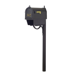 Curbside Mailbox with Newspaper Tube, Front Address Numbers and Richland Mailbox - Special Lite Products