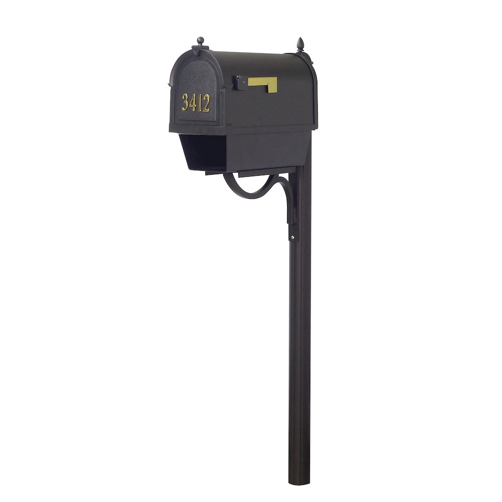 Curbside Mailbox with Newspaper Tube, Front Address Numbers and Richland Mailbox - Special Lite Products