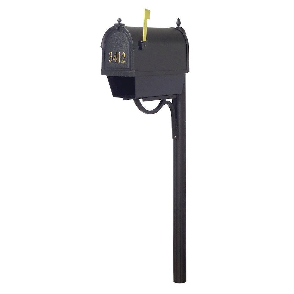 Curbside Mailbox with Newspaper Tube, Front Address Numbers and Richland Mailbox - Special Lite Products