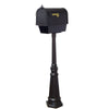 Curbside Mailbox with Newspaper Tube, Locking Insert and Tacoma Mailbox Post - Special Lite Products