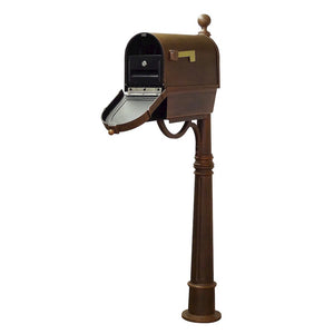 Curbside Mailbox with Newspaper Tube, Locking Insert and Ashland Mailbox Post - Special Lite Products