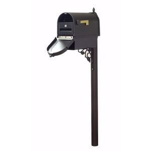 Curbside Mailbox with Newspaper Tube, Locking Insert and Albion Mailbox Post - Special Lite Products