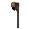 Curbside Mailbox with Newspaper Tube, Locking Insert and Richland Mailbox Post - Special Lite Products