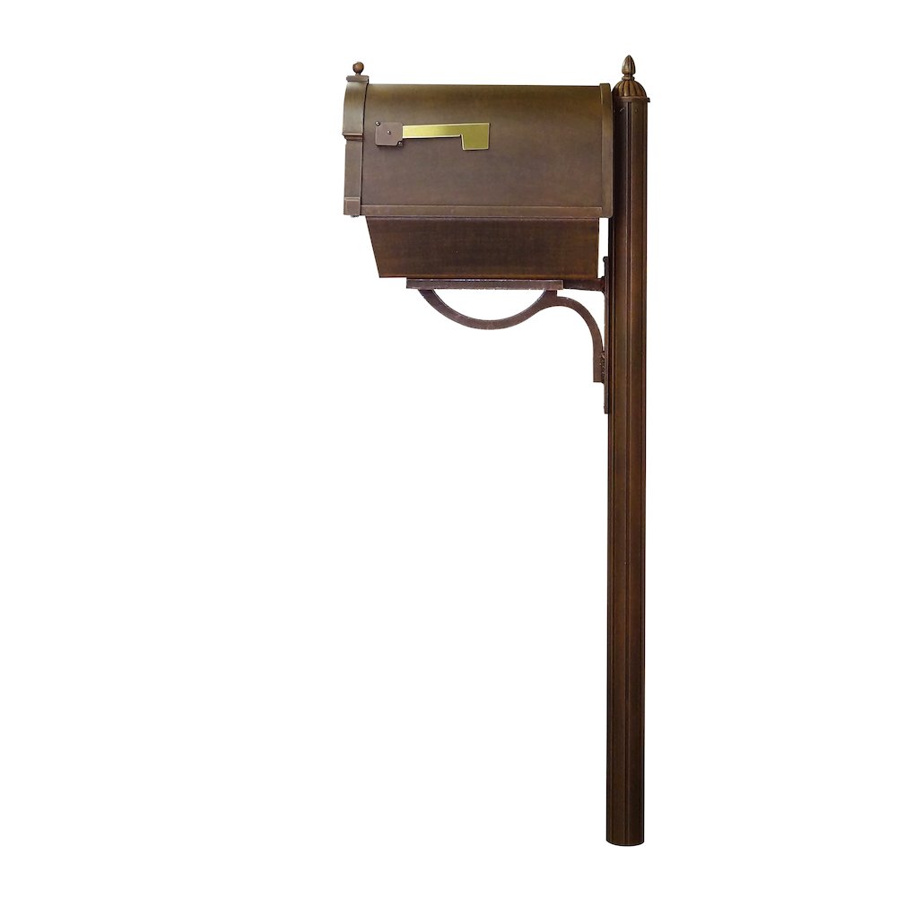 Curbside Mailbox with Newspaper Tube, Locking Insert and Richland Mailbox Post - Special Lite Products