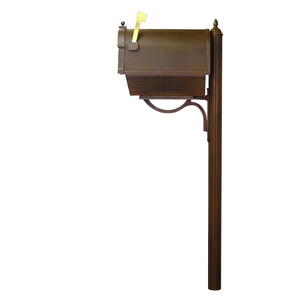 Curbside Mailbox with Newspaper Tube, Locking Insert and Richland Mailbox Post - Special Lite Products
