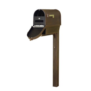 Curbside Mailbox with Newspaper Tube, Locking Insert and Wellington Mailbox Post - Special Lite Products