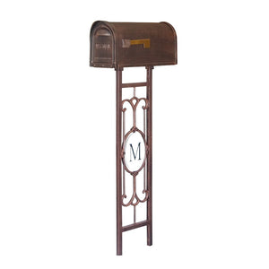 Classic Curbside Mailbox with Monogram Mailbox Post - Special Lite Products