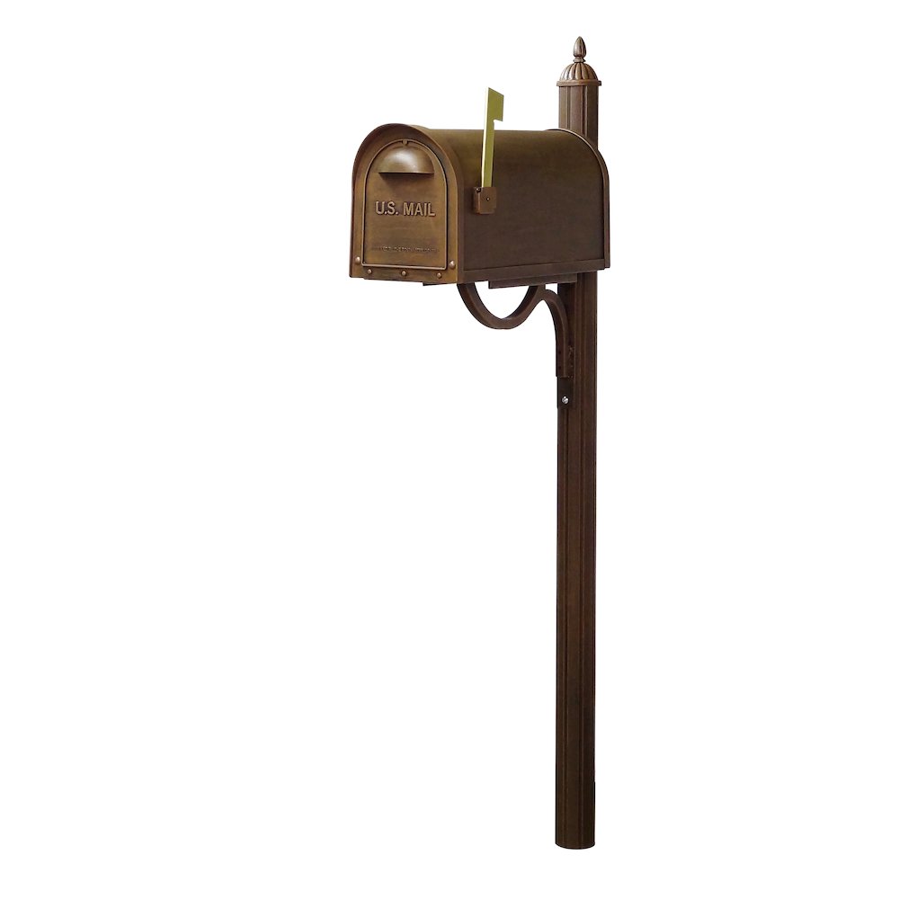 Classic Curbside Mailbox with Locking Insert and Richland Mailbox Post - Special Lite Products