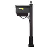 Classic Curbside Mailbox with Newspaper Tube and Springfield Mailbox with Base - Special Lite Products