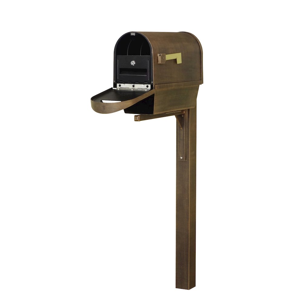 Curbside Mailbox with Newspaper Tube, Locking Insert and Wellington Mailbox - Special Lite Products
