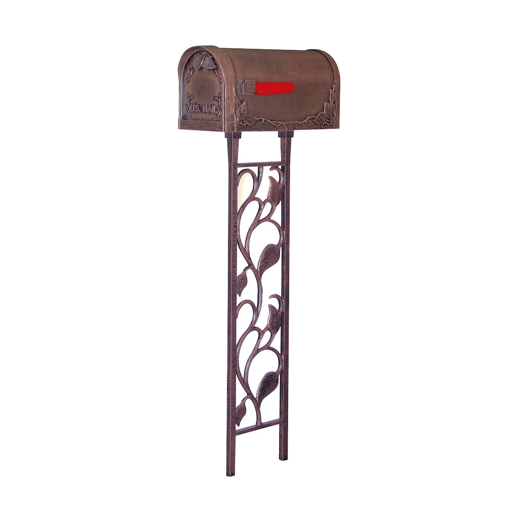 Floral Curbside Mailbox with Floral Mailbox Post - Special Lite Products