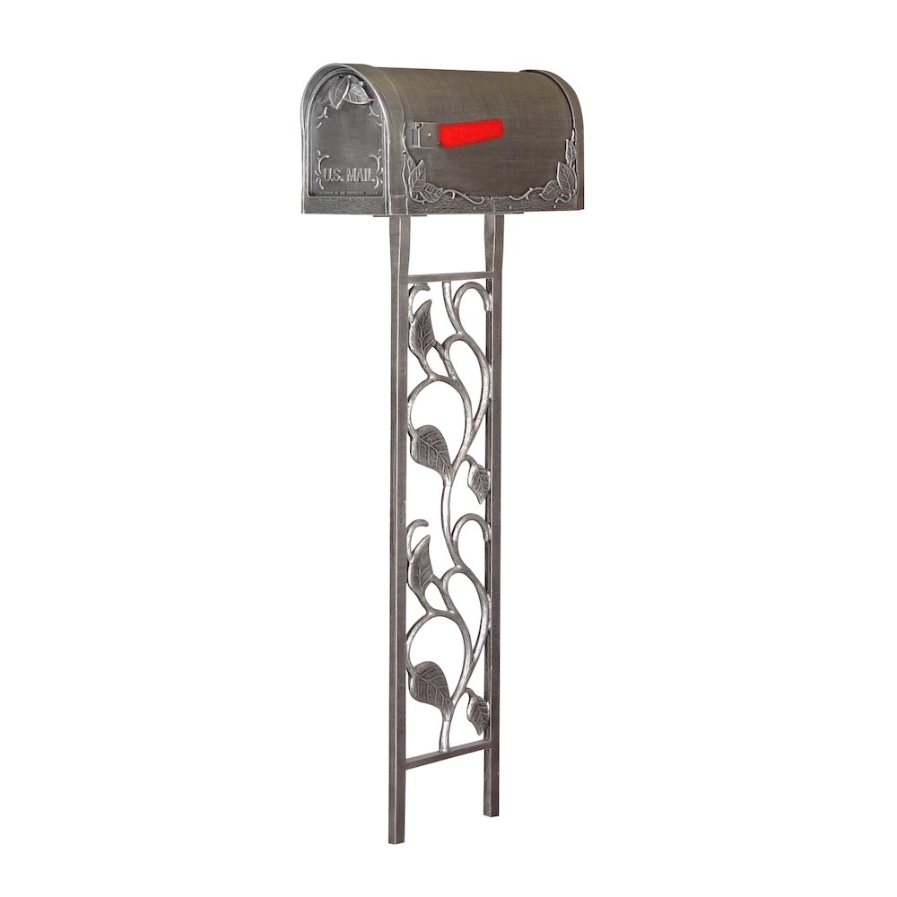 Floral Curbside Mailbox with Floral Mailbox Post - Special Lite Products