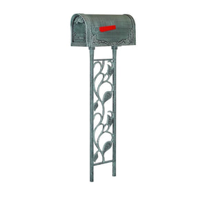 Floral Curbside Mailbox with Floral Mailbox Post - Special Lite Products