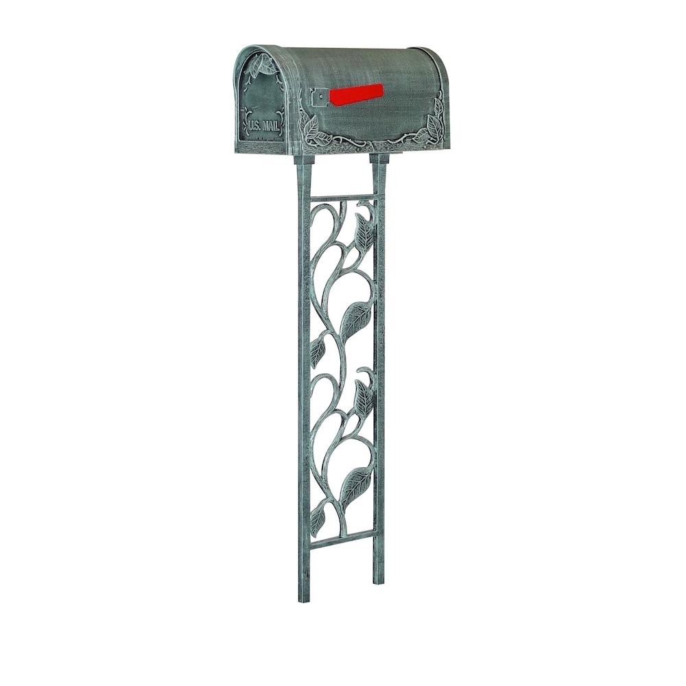 Floral Curbside Mailbox with Floral Mailbox Post - Special Lite Products