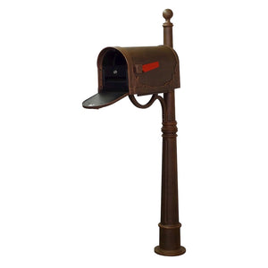 Floral Curbside Mailbox with Locking Insert and Ashland Mailbox Post - Special Lite Products