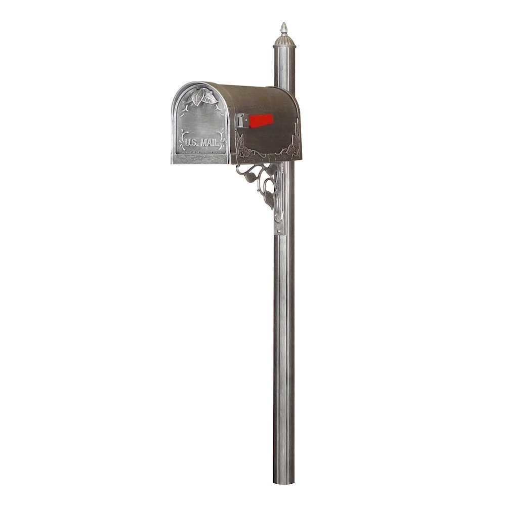 Floral Curbside Mailbox with Albion Mailbox Post - Special Lite Products