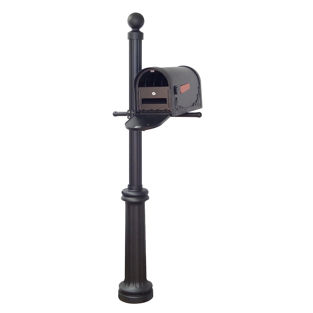 Floral Curbside Mailbox, Locking Insert and Fresno Mailbox Post - Special Lite Products