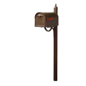 Floral Curbside Mailbox with Locking Insert and Richland Mailbox Post - Special Lite Products