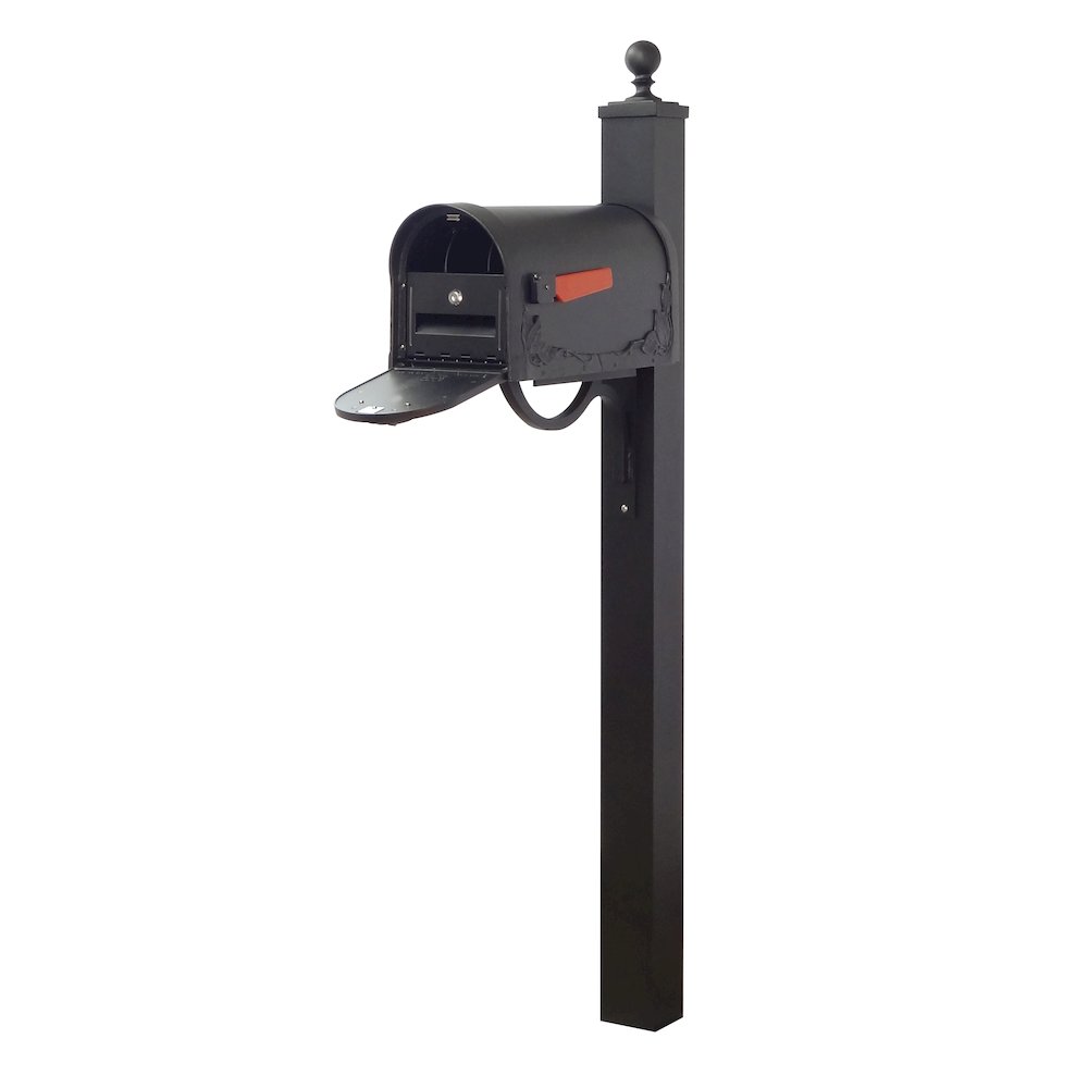 Floral Curbside Mailbox with Locking Insert and Springfield Mailbox Post - Special Lite Products