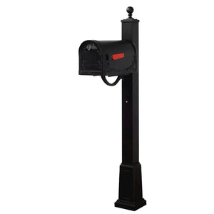 Floral Curbside Mailbox and Springfield Mailbox Post with Base - Special Lite Products