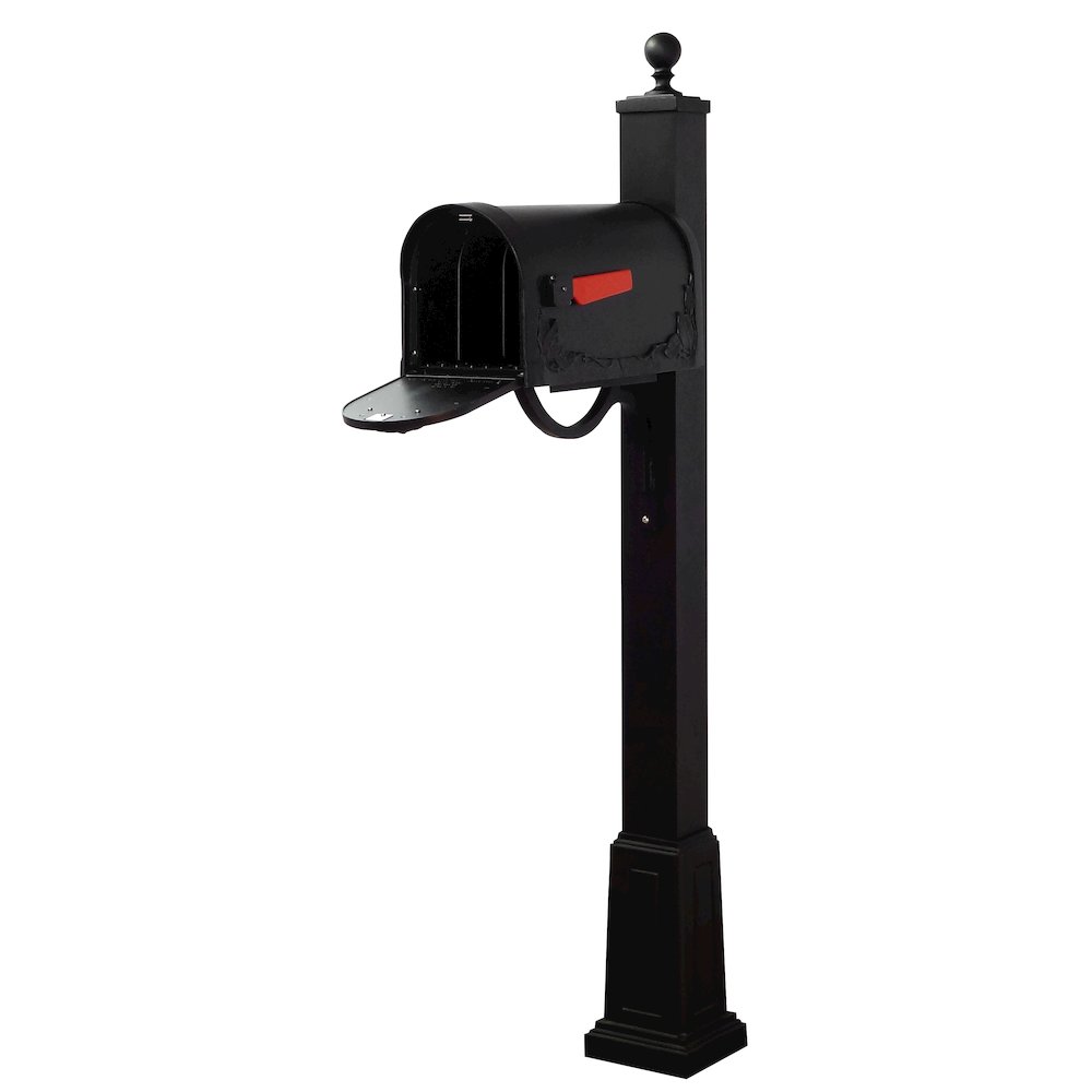 Floral Curbside Mailbox and Springfield Mailbox Post with Base - Special Lite Products