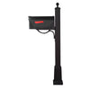 Floral Curbside Mailbox and Springfield Mailbox Post with Base - Special Lite Products