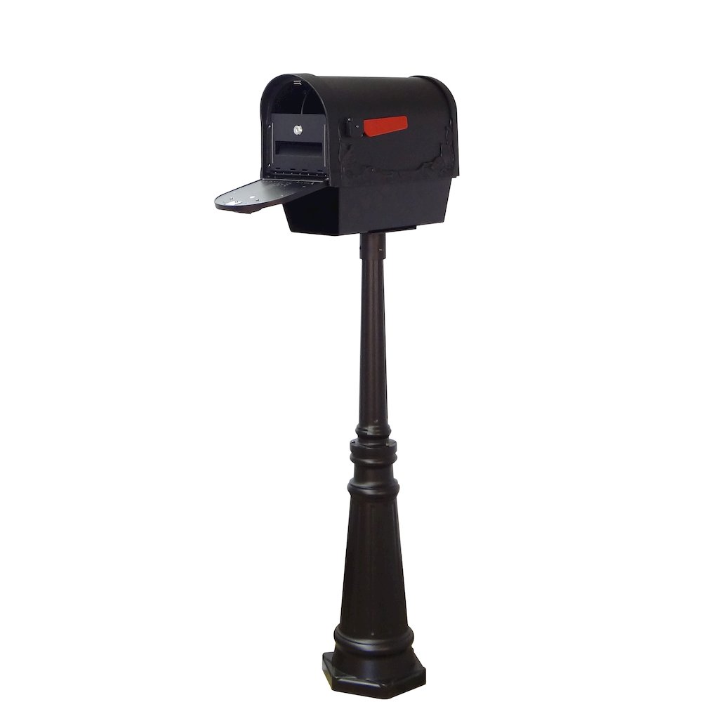 Floral Curbside Mailbox with Newspaper Tube with Direct Burial Kit - Special Lite Products
