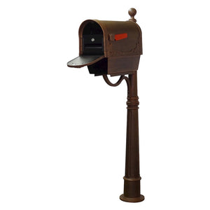 Floral Curbside Mailbox with Newspaper Tube - Special Lite Products