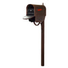 Floral Curbside Mailbox with Newspaper Tube - Special Lite Products